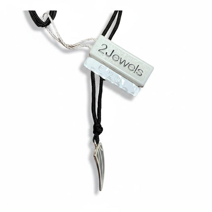 Collana uomo Tempo A Tempo 2Jewels con cordino nero e ciondolo tribale in acciaio inossidabile