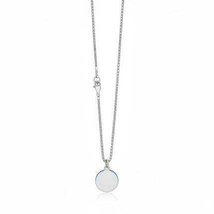 Collana uomo Tempo A Tempo 2Jewels in acciaio con ciondolo circolare e dettaglio in smalto azzurro