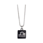 Collana uomo Tempo A Tempo 2Jewels in acciaio PVD nero con pendente segno zodiacale Bilancia e diamante incastonato