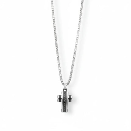 Collana uomo Tempo A Tempo 2Jewels in acciaio ipoallergenico con ciondolo a croce dal design casual