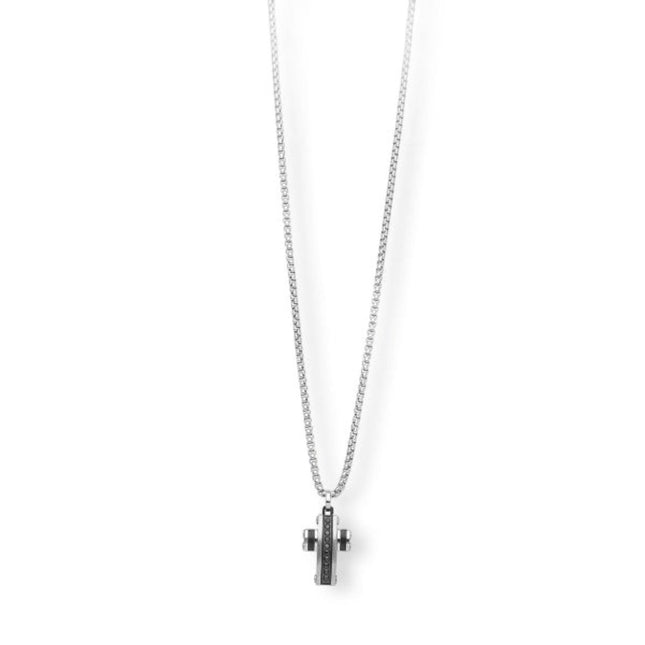 Collana uomo Tempo A Tempo 2Jewels in acciaio ipoallergenico con ciondolo a croce dal design casual