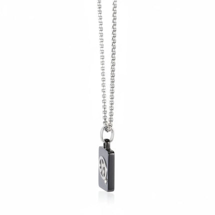 Collana Tempo A Tempo 2Jewels in acciaio PVD nero con pendente segno zodiacale Cancro e cristallo incastonato