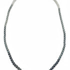 Tempo A Tempo Shelly necklace featuring a gradient of grey and white glass pearls with a stainless steel clasp.