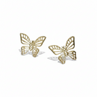 Tempo A Tempo gold stainless steel butterfly earrings for women, lightweight and hypoallergenic.