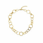 Tempo A Tempo gold-toned necklace featuring a sequence of polished interlocking circles of varying sizes.
