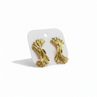 Tempo A Tempo gold stainless steel coral-inspired drop earrings, 4cm, elegant organic design.