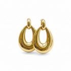 Tempo A Tempo gold hollow drop earrings, stainless steel, 5 cm, elegant and modern design.