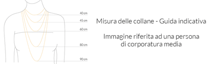 Guida alle lunghezze delle collane Tempo A Tempo per una vestibilità ottimale su corporatura media