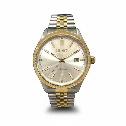 Orologio da uomo Liu Jo TLJ2294 Interest in acciaio bicolore argento e oro, con quadrante argentato e movimento al quarzo.