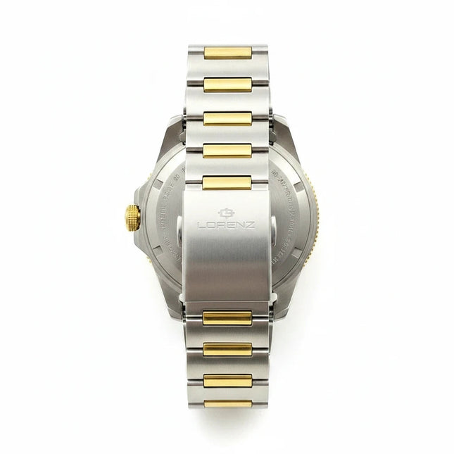 Bracciale bicolore in acciaio inox dell'orologio Tempo A Tempo Lorenz Shark 4 con chiusura deployante