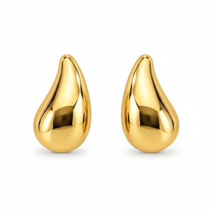 Orecchini a goccia Tempo A Tempo in metallo dorato con finitura lucida e design minimalista ed elegante.