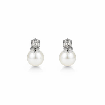 Tempo A Tempo Orecchini Donna Liu Jo LJ2162 con perla sintetica bianca e zircone bianco, finitura argento.