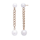 Orecchini pendenti Tempo A Tempo 2Jewels in acciaio rosé con catena a maglie e perle bianche eleganti