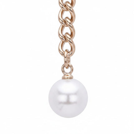 Orecchini pendenti Tempo A Tempo 2Jewels in acciaio rosé con perla bianca classica