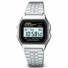 Orologio digitale unisex Casio A159WA-N1DF in acciaio color argento con display LCD e cinturino a maglie