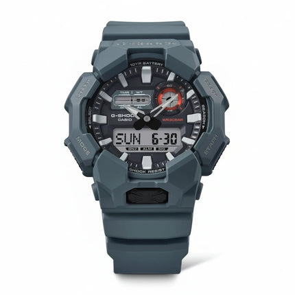 Orologio Tempo A Tempo Casio G-Shock GA-010-2AER in resina verde petrolio con quadrante analogico-digitale