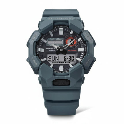 Orologio uomo Tempo A Tempo Casio G-Shock GA-010-2AER in resina verde petrolio con quadrante analogico-digitale