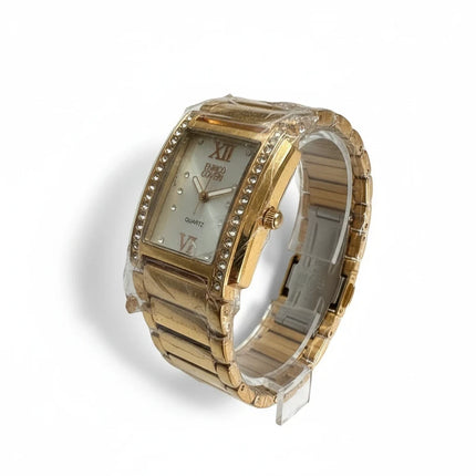 Orologio donna Tempo A Tempo Enrico Coveri Essenze Più dorato con cassa rettangolare, strass e quadrante chiaro
