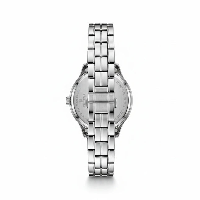 Vista posteriore del cinturino e cassa in acciaio dell'orologio donna Tempo A Tempo Festina F20218/2