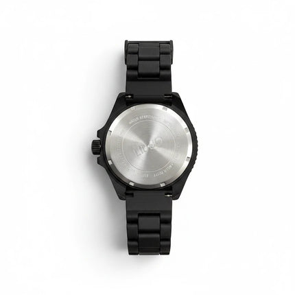 Orologio uomo Liu Jo TLJ2299 in acciaio IP nero con quadrante rosso, stile diver, 5 ATM, cinturino in acciaio nero.