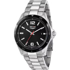 Orologio uomo Sector 650 con cassa in acciaio da 43mm, quadrante nero, bracciale in acciaio e datario. Resistente all'acqua 100M.