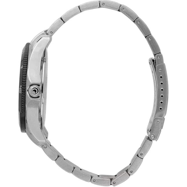Orologio uomo Sector 650 con cassa in acciaio da 43mm, bracciale in acciaio, lunetta nera e quadrante nero. Resistente all'acqua 100M.
