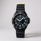 Orologio sportivo Tempo A Tempo Q&Q by Citizen con cassa e cinturino in poliuretano nero, quadrante analogico luminescente