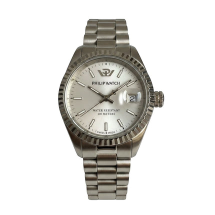 Tempo A Tempo Philip Watch Caribe Donna 31mm white mother-of-pearl dial, stainless steel bracelet, date display, water resistant 100m.