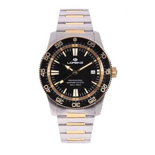 Orologio Automatico Uomo Acciaio Bicolore LORENZ SHARK 4 Nuovo