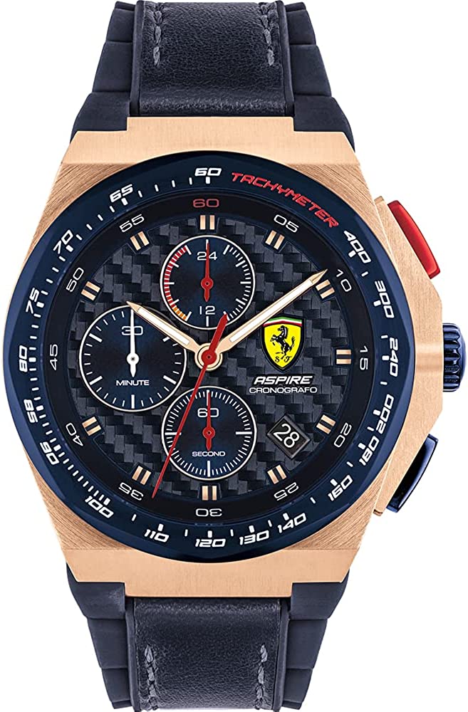 Scuderia Ferrari Orologio Cronografo Quarzo Uomo con Cinturino in Silicone 0830793