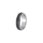 Anello Uomo 2Jewels 221075 Acciaio Fascia Cristalli Neri Anallergico 5 Misure