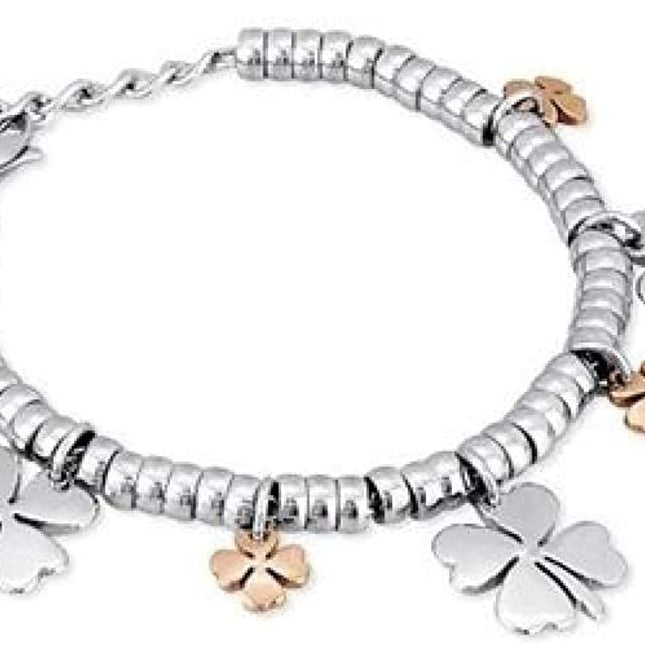 Bracciale Donna 2Jewels 231435 Acciaio Inox Charm Quadrifoglio Elegante