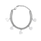 Bracciale Donna 2JEWELS 231792 Acciaio Doppio Filo Sfere Charm Cuore