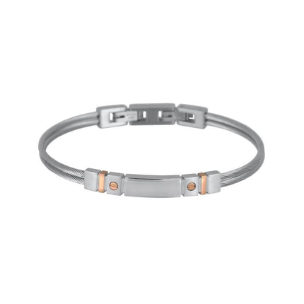 Bracciale Uomo 2Jewels Acciaio Semirigido Casual Elegante