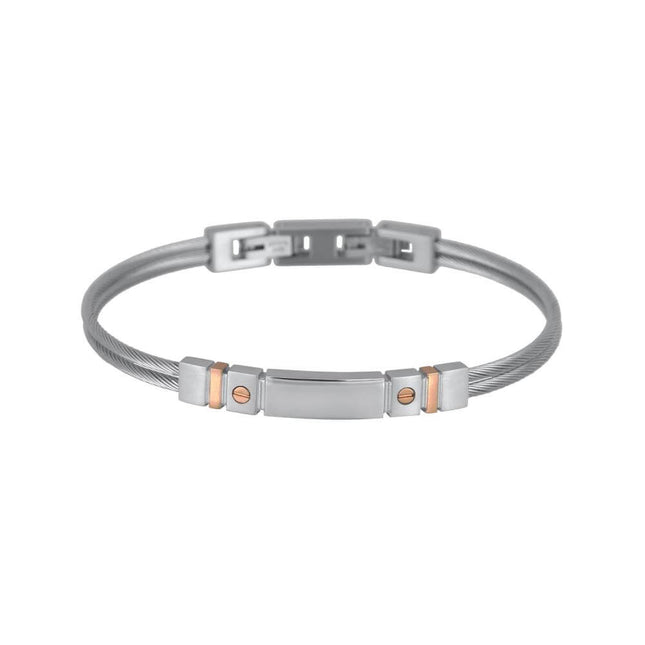 Bracciale Uomo 2Jewels Acciaio Semirigido Casual Elegante