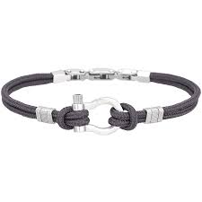 Bracciale Uomo 2Jewels Nylon e Acciaio Nero Moderno