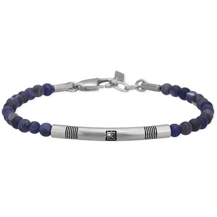 Bracciale Uomo 2Jewels Acciaio con Sfere Sodalite Blu - Cod. 231998