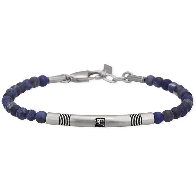 Bracciale Uomo 2Jewels Acciaio con Sfere Sodalite Blu - Cod. 231998