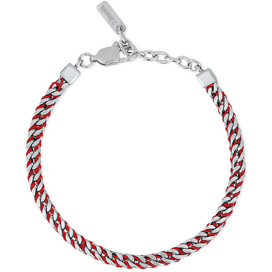 Bracciale in acciaio 316L ipoallergenico e nylon 2jewels uomo moda