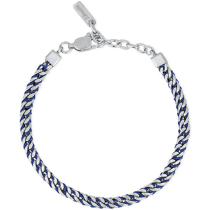 Bracciale Uomo 2Jewels Acciaio 316L Nylon Regolabile Sportivo Blu Rosso 232189