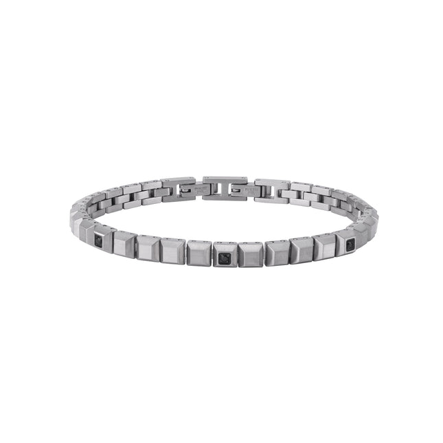 Bracciale Tennis Uomo 2Jewels Acciaio Cristalli Neri - Cod. 232267