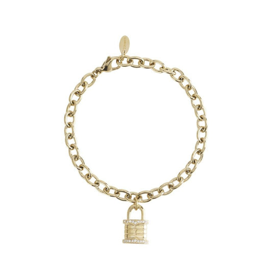 2JEWELS BRACCIALE PER DONNA IN ACCIAIO DORATO E CIONDOLO LUCCHETTO 232282