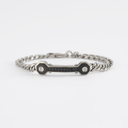 2Jewels Bracciale Da Uomo Con Centrale In Zirconi Neri Sottocosto