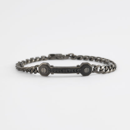 2Jewels Bracciale Da Uomo Con Centrale In Zirconi Neri Sottocosto