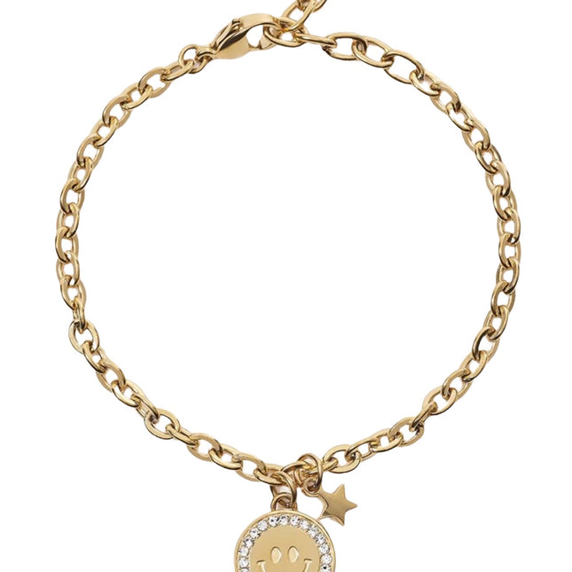 Bracciale Donna 2Jewels Acciaio 316L Oro Smile Catena Rolo 19cm 232313