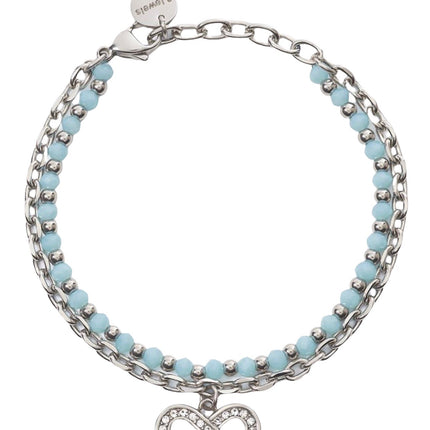 Bracciale Donna 2Jewels Acciaio Doppio Filo Turchese Infinito 232320