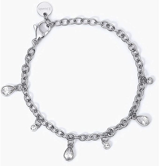 2JEWELS BRACCIALE IN ACCIAIO 316L PER DONNA CON CRISTALLI