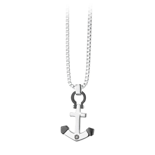 Collana girocollo in acciaio con ciondolo ipoallergenico 2JEWELS uomo
