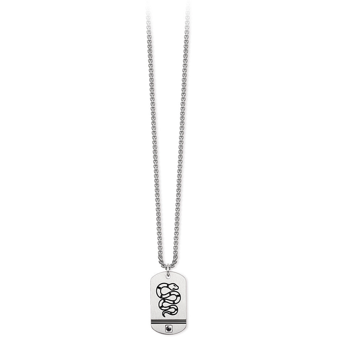 Collana in acciaio 316L ipoallergenico con piastrina snake 2JEWELS uomo