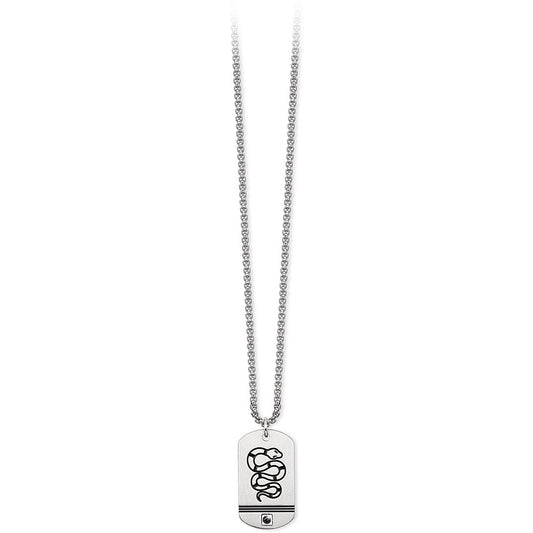 Collana in acciaio 316L ipoallergenico con piastrina snake 2JEWELS uomo